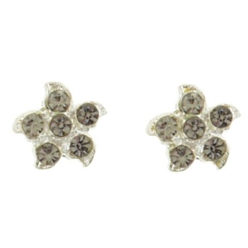 HB HairJewels - Austrian Crystal Flower Magnets - Smokey Black Opal (set of 2)