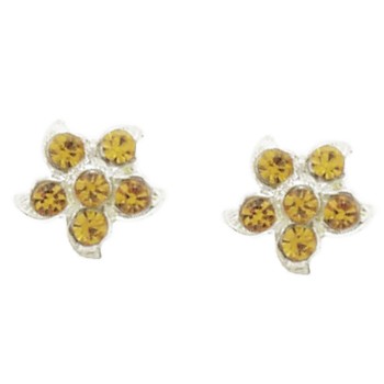 HB HairJewels - Austrian Crystal Flower Magnets - Citrine Honey (set of 2)