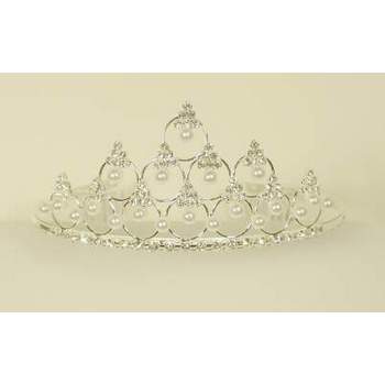 Tiara  - Hanging Pearl & Austrian Crystal