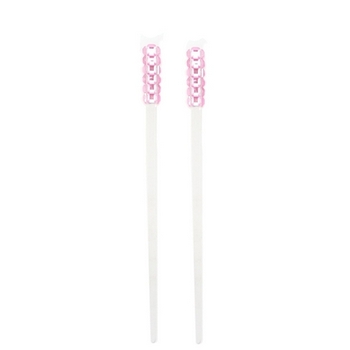 HB HairJewels - Clear Candy Rock Hairsticks - Pink (2)