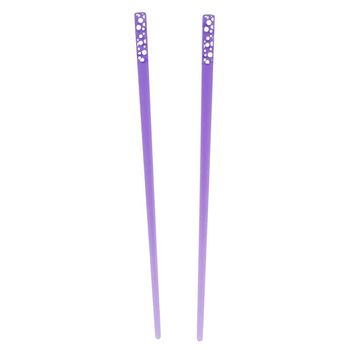 HB HairJewels - Silver Speckled Acrylic Hairsticks - Grape (2)
