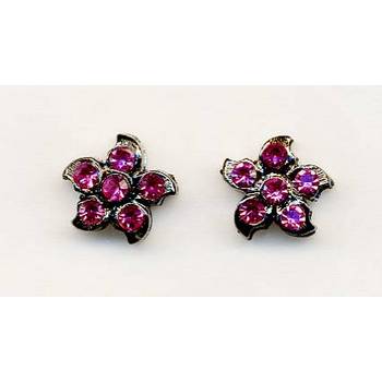 HB HairJewels - Austrian Crystal Flower Magnets - Soft Rose (set of 2)