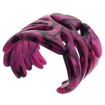 Karen Marie - Fuschsia Plum Cuff w/Marble Swirls (1)