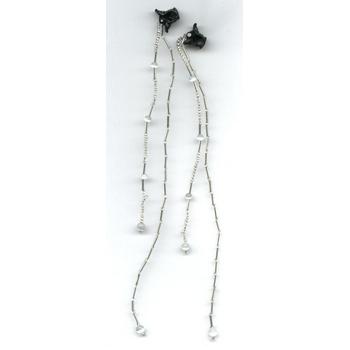 HB HairJewels - Beaded Hair Strings - White