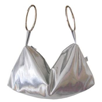 Amici Accessories - Sparkling Metallic Hobo w/ Metal Bangles