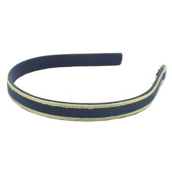 Susan Daniels - Headband - Thin Nautical Navy & Gold (1)