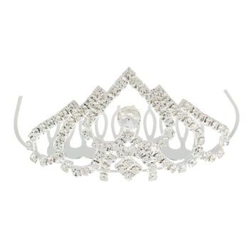 Karen Marie - Tiara Comb (1) - Spade Shaped Top w/Round Crystal Accent (1)