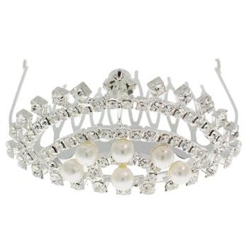 Karen Marie - Tiara Comb (1) - Mock Pearls