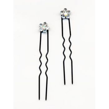 HB HairJewels - Mini French Hairpin - White w/ Black Pin