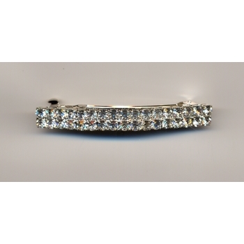 Austrian Crystal Brilliant White Bar Barrette