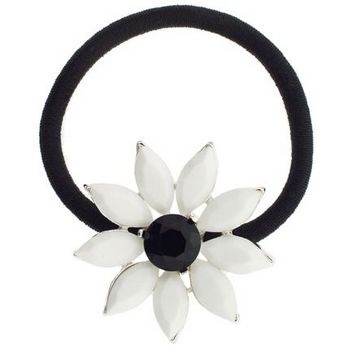 Alex and Ani - Daisy Pony - White Vintage & Glass Stones w/Black Center (1)