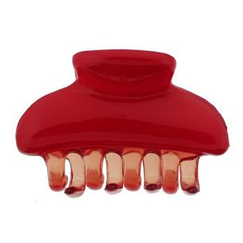 Camila - Medium Hair Clip - Shiny Red
