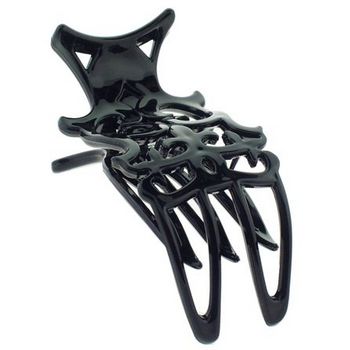 Camila - Large Hair Clip - Black Swirl