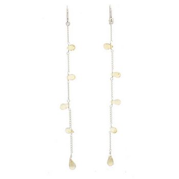 Chan Luu - Semi Precious Stones On Long Chain Earrings - Citrine - (Pair)