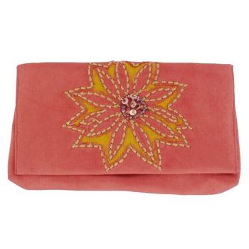 Chan Luu - Cut Out Silk Wallet - Coral
