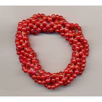 Beaded Scrunchie - Cherry