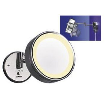 Conair - Chrome Lighted Wall Mount Mirror