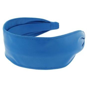 Eve Reid - Leather Scarf Headband - Sea Blue (1)