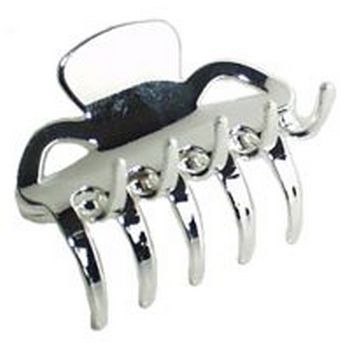 Eve Reid - Small Silver Hued Claw Clamp (1)