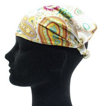 Frank & Kahn - Silk Do-Rag Headband - Yellow - 6 1/2inch Wide