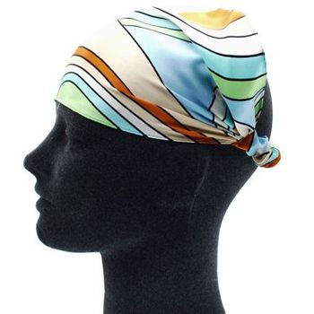 Frank & Kahn - Silk Do-Rag Headband - Taupe - 6 1/2inch Wide