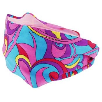Frank & Kahn - Silk Scarf Headband - Pink - 2 7/8inch Wide