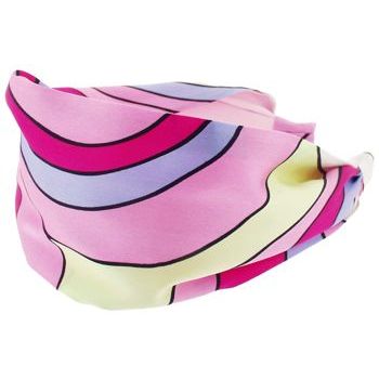 Frank & Kahn - Silk Scarf Headband - Pink Wave - 2 7/8inch Wide