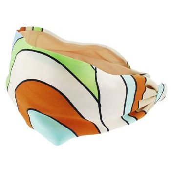Frank & Kahn - Silk Scarf Headband - Taupe - 2 7/8inch Wide