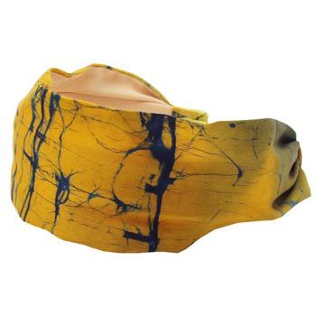 Frank & Kahn - Silk Scarf Headband - Gold & Navy (1)