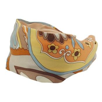 Frank & Kahn - Pucci Inspired Silk Headband - Pumpkin (1)