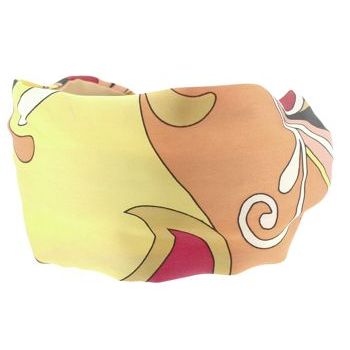 Frank & Kahn - Pucci Inspired Silk Headband - Peach & Gold (1)