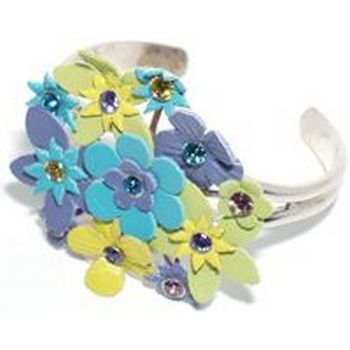 Gerard Yosca - Large Turquoise Blue Leather Cuff (1)