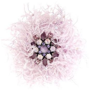 Gerard Yosca - Lavender Shag Sparkle Brooch Pin (1)