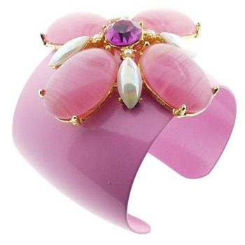 Gerard Yosca - Pink Bracelet Cuff w/Rose, Opal & Pearl Hued Stones