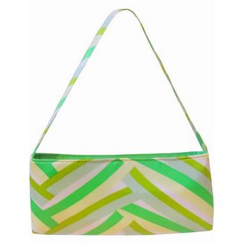 Amici Accessories - Green Geometric - Silk Fabric