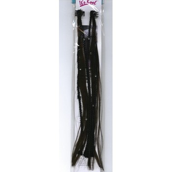 Hot Hair Dangles - Black Braids/Choc Brown Hair