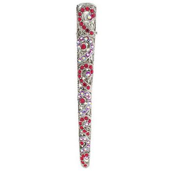 HB HairJewels - Kara Collection - Crystal Swirl Claw - Red & Red AB (1)