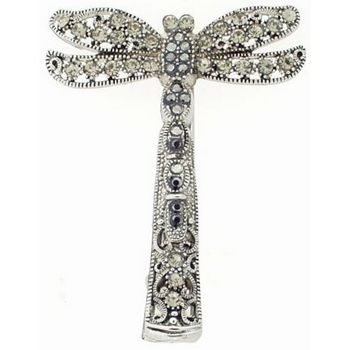 HB HairJewels - Kara Collection - Crystal Dragonfly Claw - Black & Smoke AB (1)