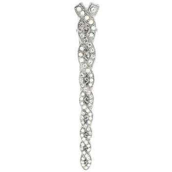 HB HairJewels - Kara Collection - Crystal Twist Claw - White & White AB(1)