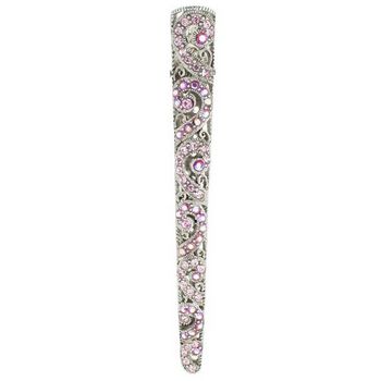 HB HairJewels - Kara Collection - Crystal Swirl Claw - Pink & Pink AB(1)