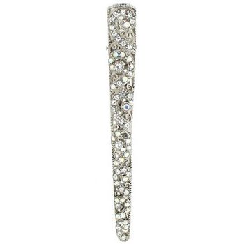 HB HairJewels - Kara Collection - Crystal Swirl Claw - White & White AB (1)