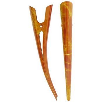 HB HairJewels - Marbled Banana Clips - Caramel (2)
