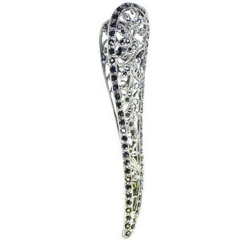 HB HairJewels - Austrian Crystal Condor Clip - Black