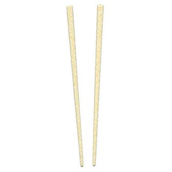 Hairsticks - Yellow with White Flower Stencil