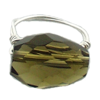 Natasha B. - Smokey Quartz Wire Ring - Size 6