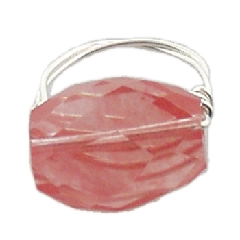Natasha B. - Strawberry Quartz Wire Ring - Size 6