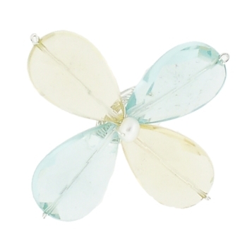 Natasha B. - Faceted Pin - Aqua & Lemon Quartz