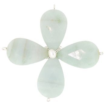 Natasha B. - Faceted Amazonite Pin