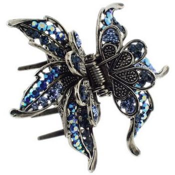 Karen Marie - Filigree Flower Claw - Shades of Blue (1)