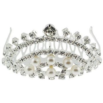 Karen Marie - Tiara Comb - Crystal Pearl & Rhinestone (1)